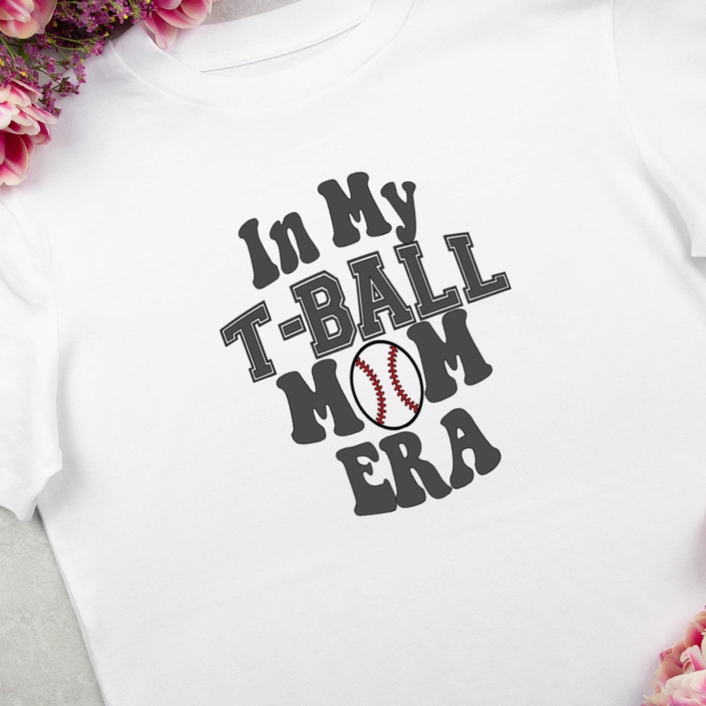 White T-Shirt with T-Ball Graphic